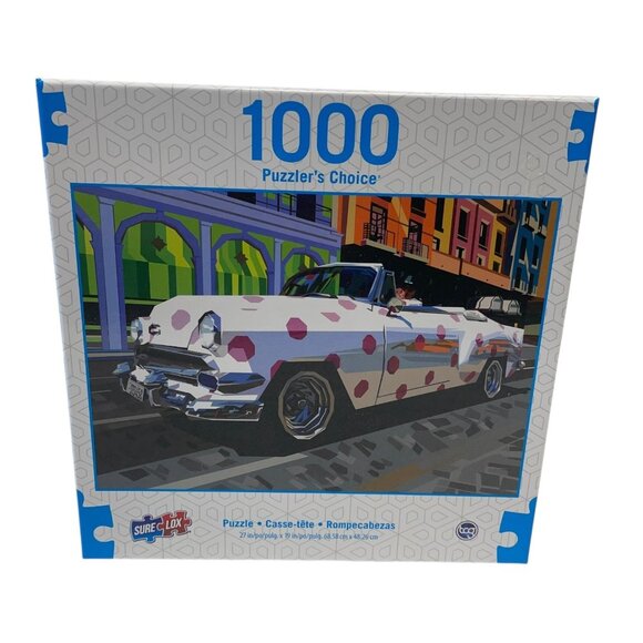 TCG 1000 Piece Jigsaw Puzzle Cruising in Cuba 27x19 in Car City - Picture 1 of 2